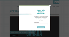 Desktop Screenshot of musicgrantscanada.com