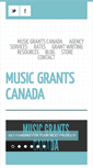 Mobile Screenshot of musicgrantscanada.com