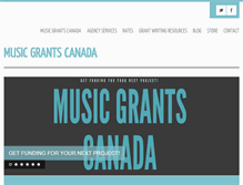 Tablet Screenshot of musicgrantscanada.com